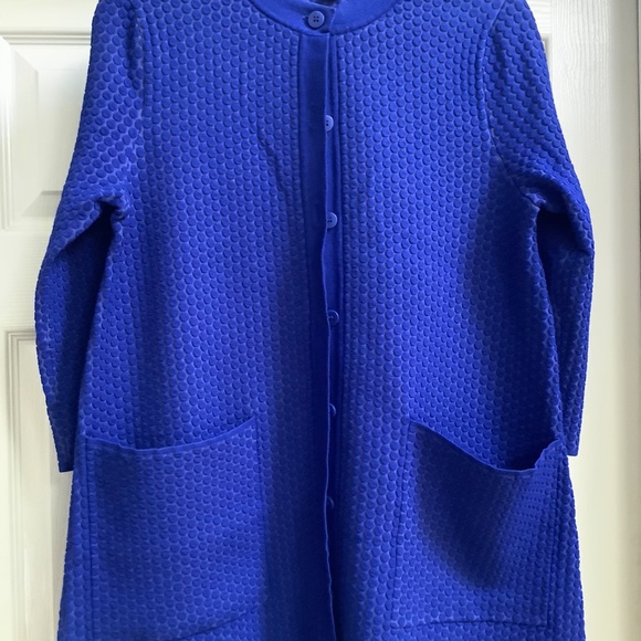 COS blue long button front cardigan - Picture 3 of 11